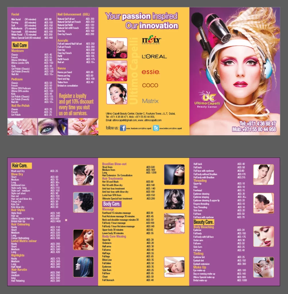 Brochure-design-for-beauty-palor-dubai